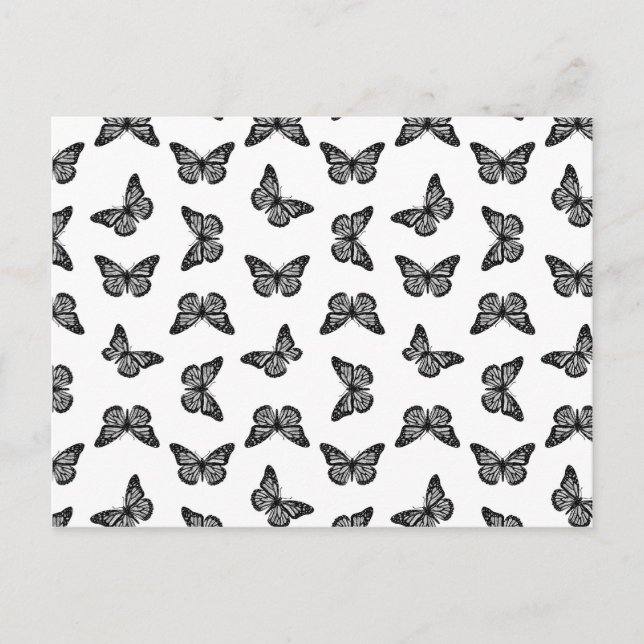 Söt Vintage Butterflies Vykort (Framsida)