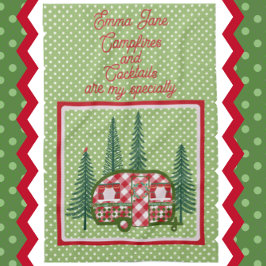 Söt Vintage Camper Trailer-Helgdag Kökshandduk