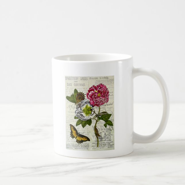 Söt Vintage Collage Kaffemugg (Höger)