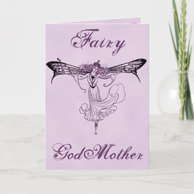 Söt Vintage Fairy Decal Kort (Framsida)