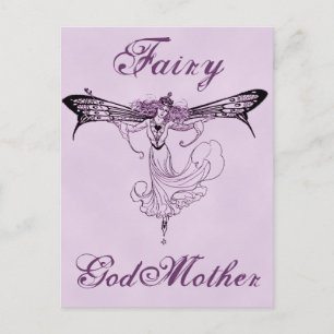 Söt Vintage Fairy Decal Vykort
