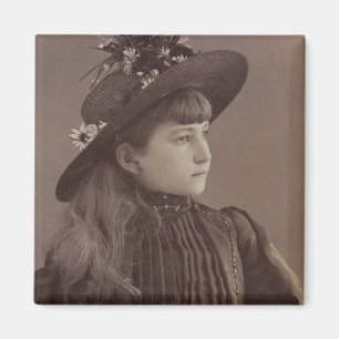 Söt Vintage Girl Magnet