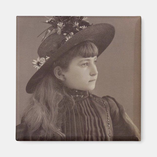 Söt Vintage Girl Magnet (Framsidan)