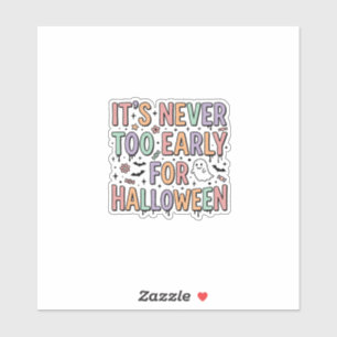 Söt Vintage Halloween För Tidig Typografi T-Shirt Klistermärken
