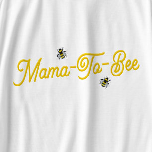 Söt Vintage Inspired skript Mamma-to-Bee T-Shirt Linne Med Racerback