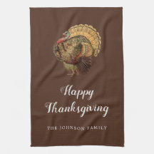 Söt Vintage Kalkon Glad Thanksgiving