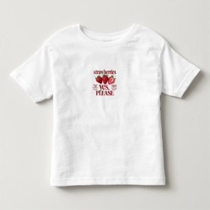 Söt Vintage Körsbärs T-Shirt för Småbarn i Vitt