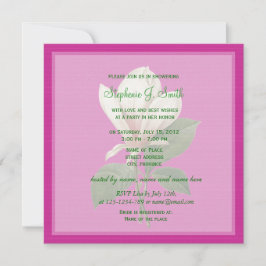 söt vintage magnolia rosa möhippa inbjudningar