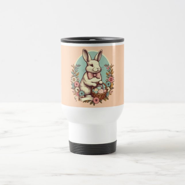Söt, vintage påskhare/ägg/korg  resemugg (Center)