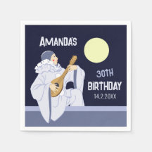 Söt vintage Pierrot clown lute måne CC1272 Party