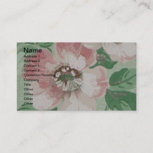 Söt Vintage Rosa Flower Visitkort