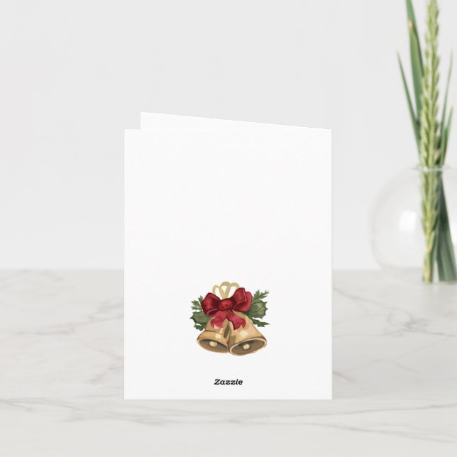 Söt vintage tabby katt-julkort helgkort (Baksida)