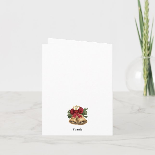 Söt vintage tabby katt-julkort helgkort (Baksida)