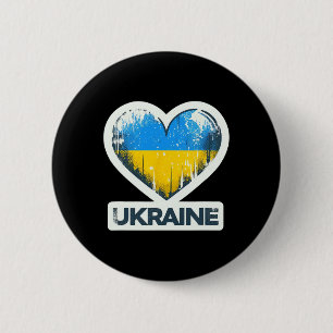 Söt Vintage Ukrainsk Nner-fläkt Ukrainska Flaggan Knapp