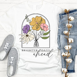 Söt Vintage Wildblommor T Shirt