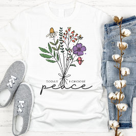 Söt Vintage WildblommPeace T Shirt