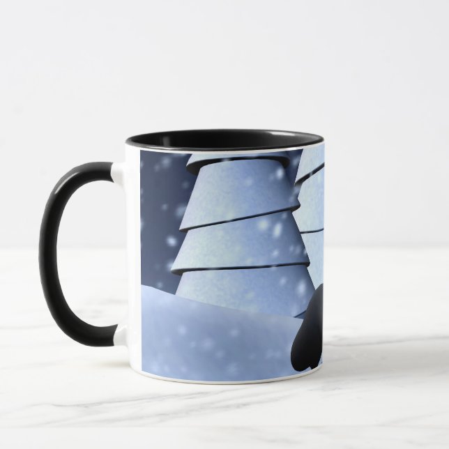 Söt vinter sjöman pingvin snöig höstbildskonst mugg (Vänster)