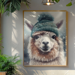 Söt Vinteralpacka, skräddarsydd Poster