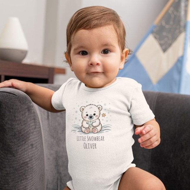Söt vinterbabybjörn  t shirt (Skapare uppladdad)