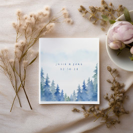 Söt vinternapkin gräs träd bröllop pappersservett