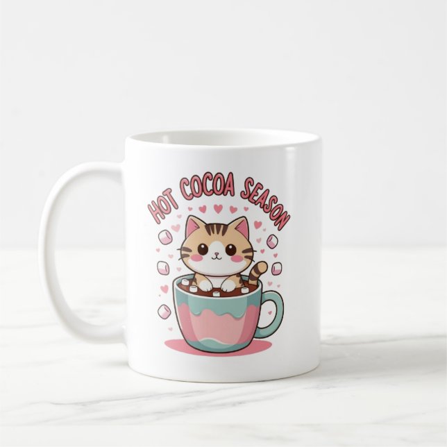 Söt vinterpjäkskopp – mysig julpresent f kaffemugg (Vänster)