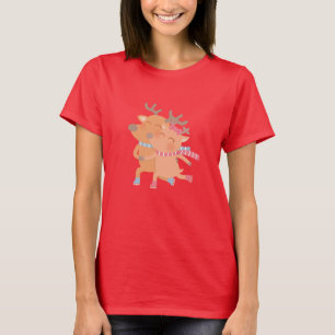 Söt vinterren Jul-isdansande t-shirt