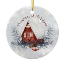 Söt vinterstuga anpassad julhelg 