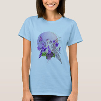 Söt violett måne t shirt