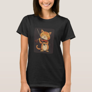 Söt violin katt för kattälskare och musiker t shirt