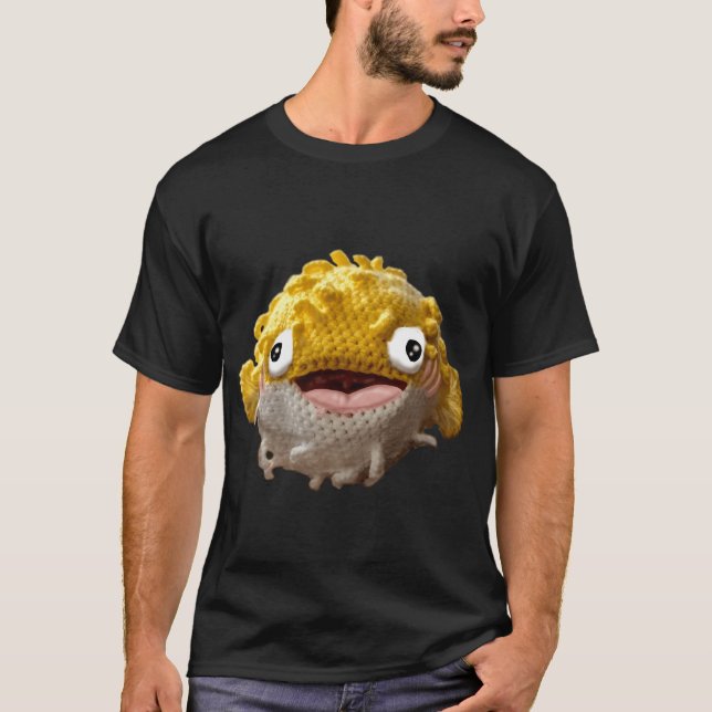 Söt Virkad Klotfisk T Shirt (Framsida)
