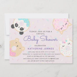 Söt virtuell babydusch inbjudan