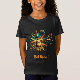 Söt vis owl-examen klass 2026 retro popkonst t shirt