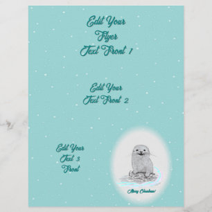 Söt vit baby utter , God Jul Reklamblad