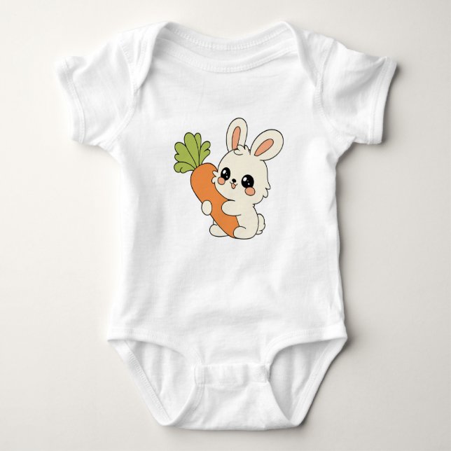 Söt vit barn overall t shirt (Framsida)