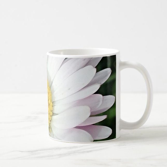 Söt vit daisy kaffemugg (Höger)