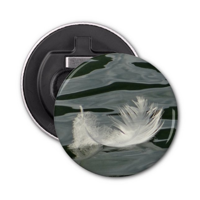 Söt vit fjäder flasköppnare (Framsidan)