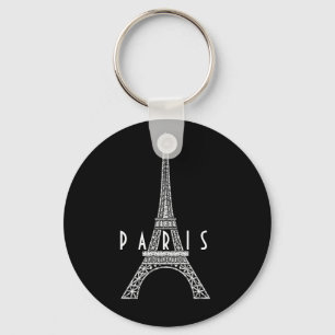 Söt vit Frankrike Paris Eiffeltorn Nyckelring
