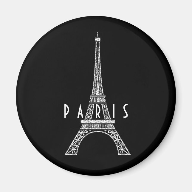 Söt vit Frankrike Paris Eiffeltornet Magnet (Framsidan)