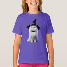 Söt Vit Persisk Häxa Barn T-Shirt