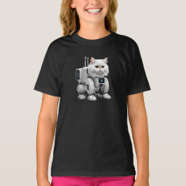 Söt vit persisk robotbarn t-shirt