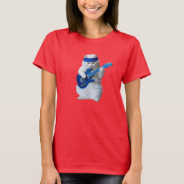Söt vit persisk rockstjärna t shirt