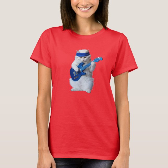 Söt vit persisk rockstjärna  t shirt (Framsida)