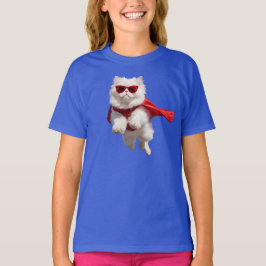 Söt vit persisk superhjälte barn t-shirt