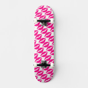 Söt vit rosa kyssar mönster halsduk Case-Mate Mini Skateboard Bräda 18,5 Cm
