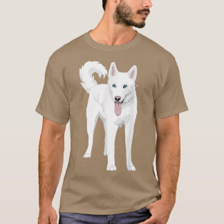 söt vit Siberian husky hund T Shirt
