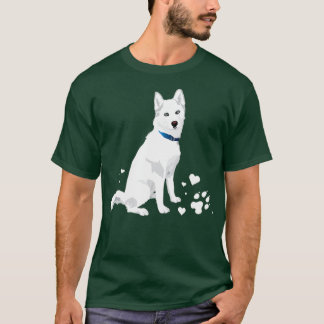 söt vit Siberian husky, vit Snö hund T Shirt