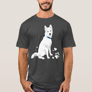 söt vit Siberian husky, vit Snö hund T Shirt