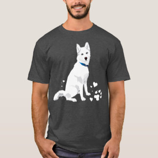 söt vit Siberian husky, vit Snö hund T Shirt