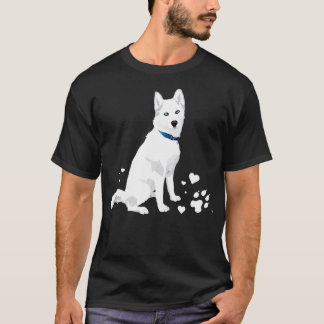 söt vit Siberian husky, vit Snö hund T Shirt