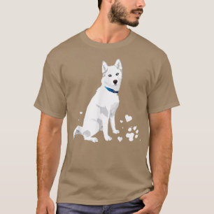söt, vit Siberian Huskysweet vit Snö hund T Shirt